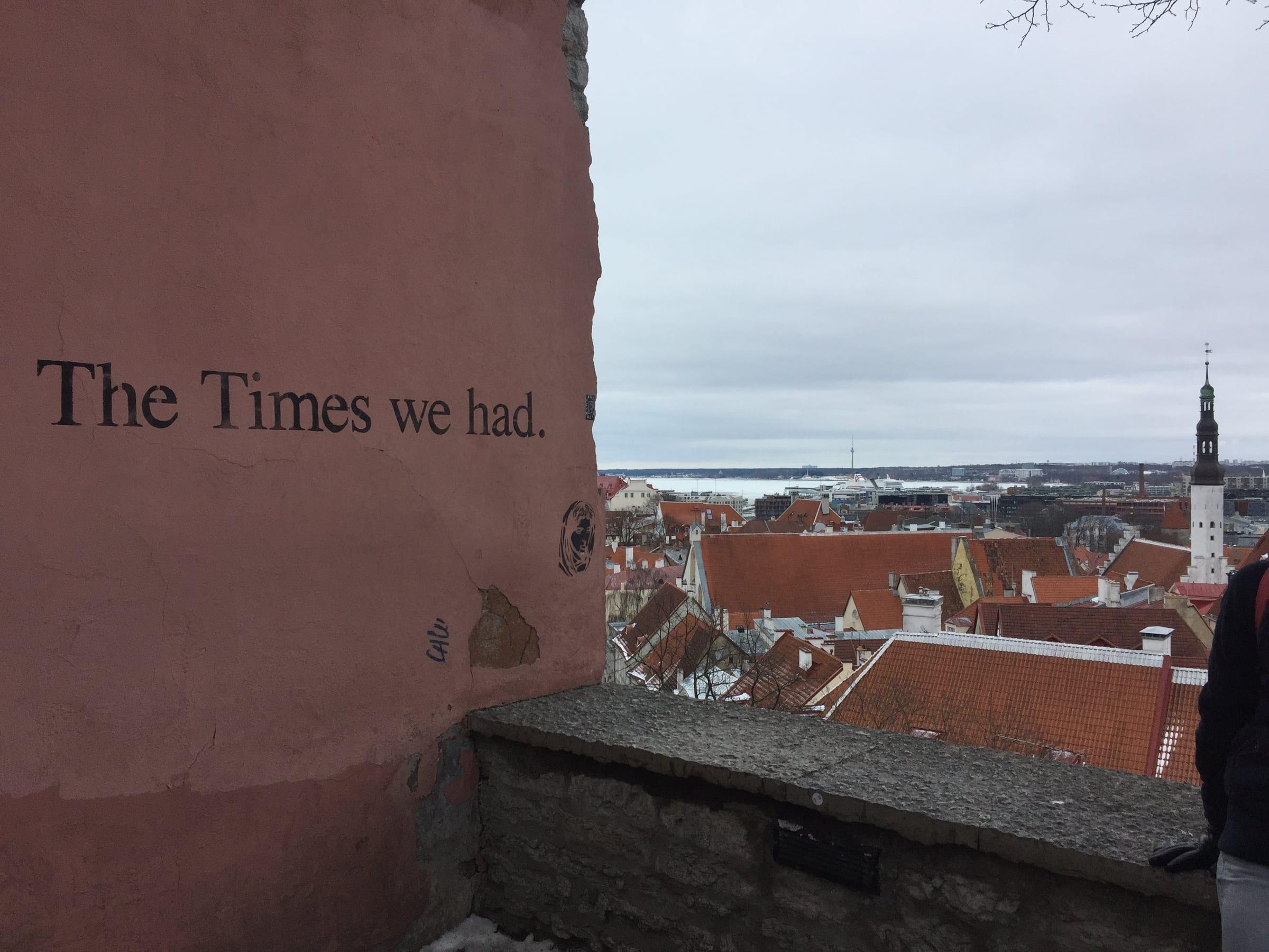 The Times we had wall art with Tallinn Old Town rooftops