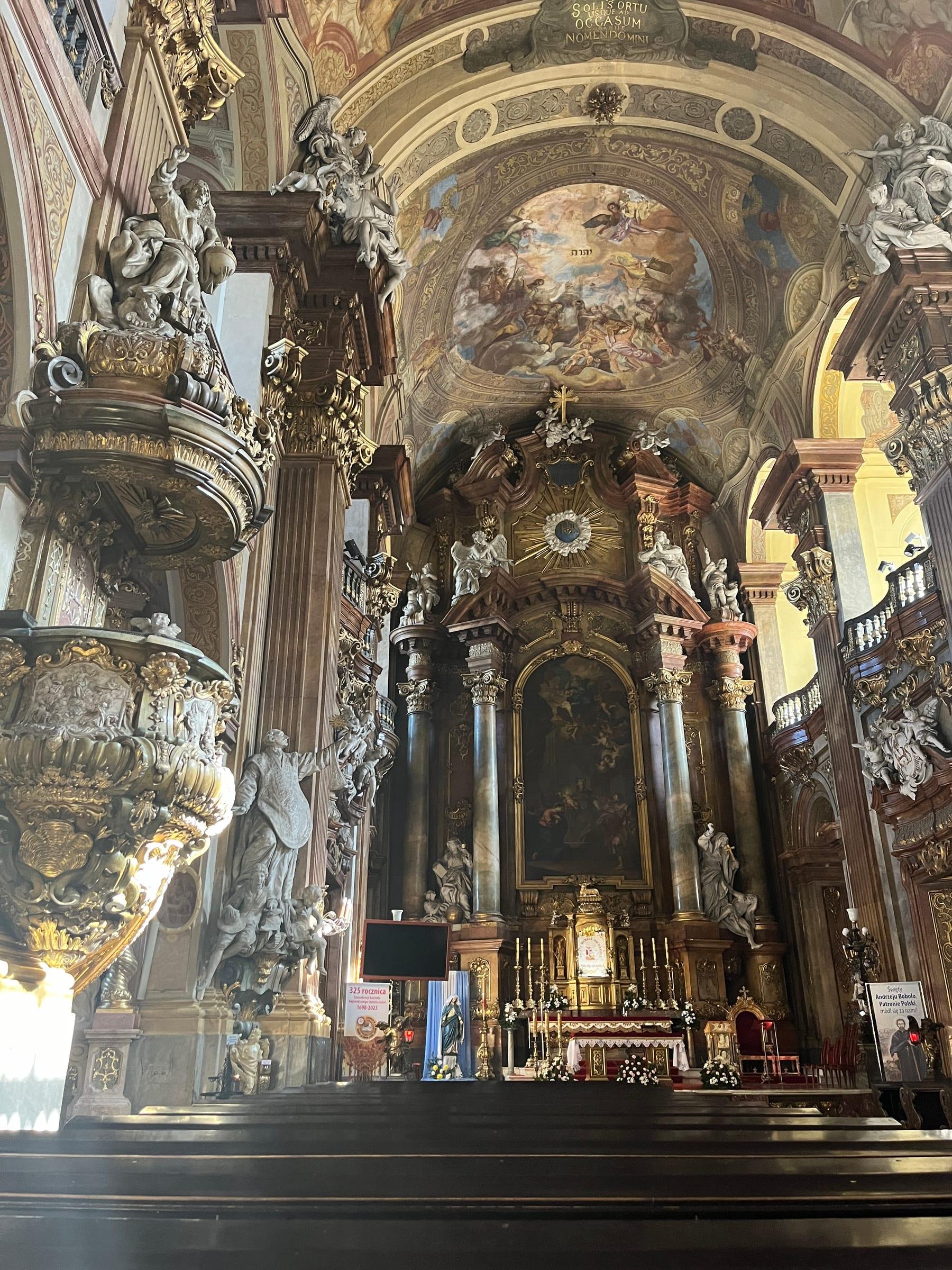 Ornate Baroque church interior
