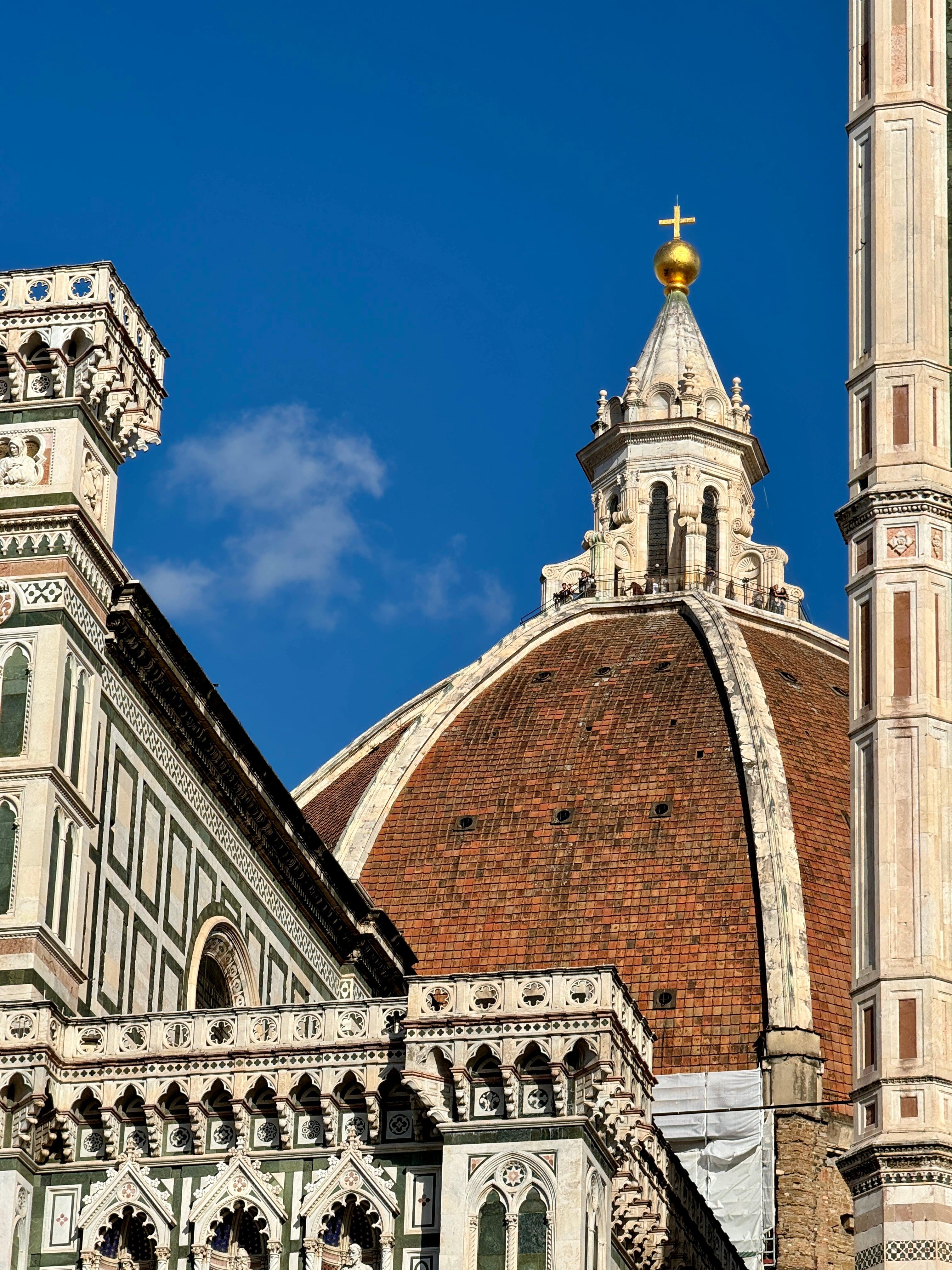 Brunelleschis Dome of Florence Cathedral against deep blue sky